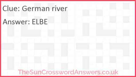 We&x27;ve listed any clues from our database that match your search for "German river". . Crossword german river